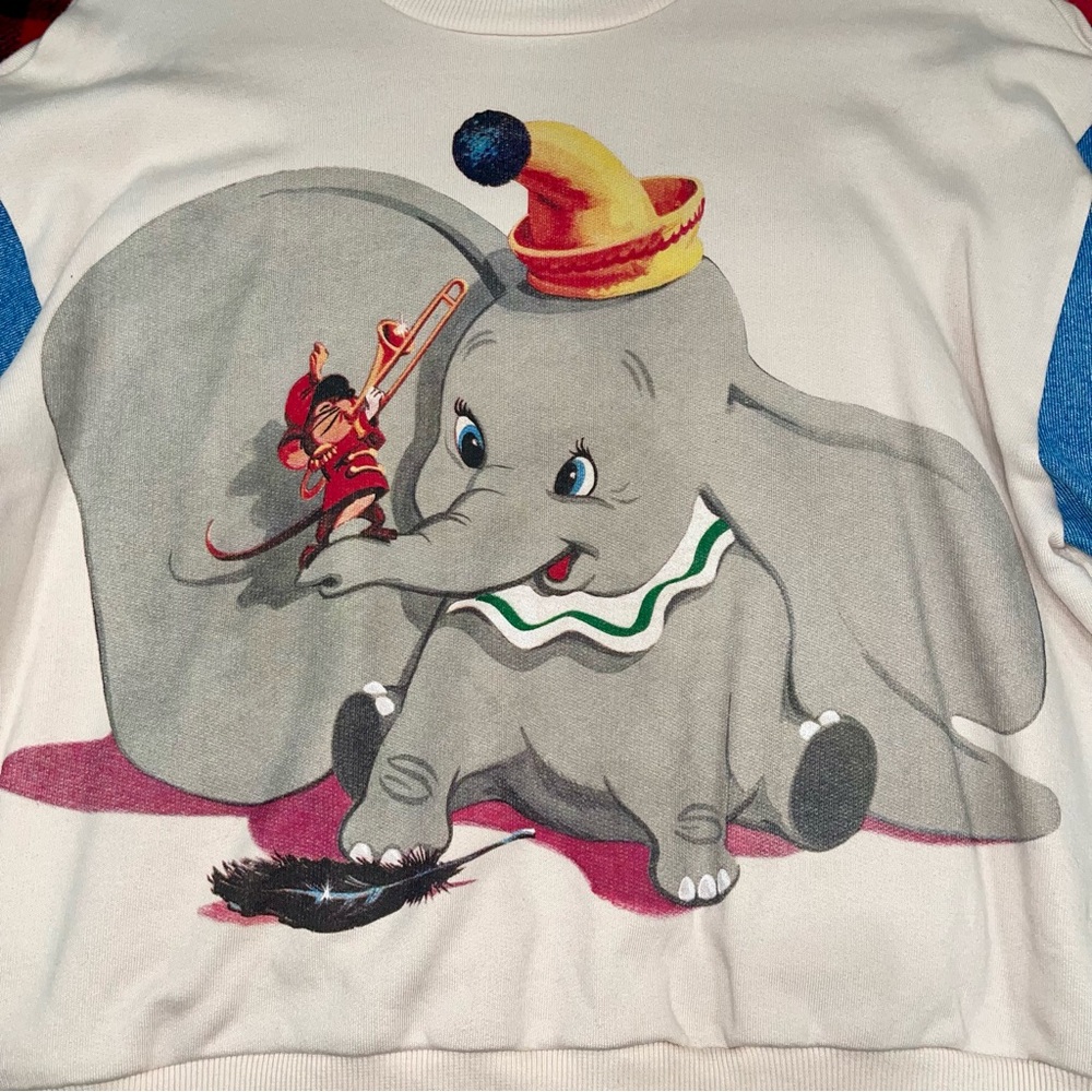 Zara Cream and Blue Dumbo Sweatshirt - Picture 2 of 9